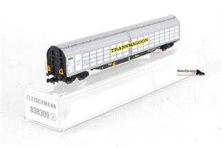 Fleischmann 838309 N Transwaggon Güterwagen Habbiins 2740 716-1 (OCC)