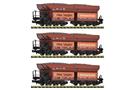 Fleischmann N DB Selbstentladewagen-Set 2 Erzzug, Peine+Salzgitter, Ep. IV, 3-tlg.