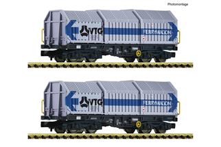 Fleischmann N DB/VTG 2-tlg. Set: Teleskophaubenwagen