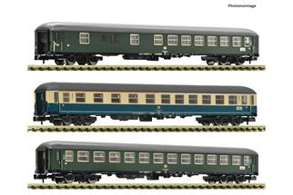 Fleischmann N (DC) DB 3-tlg. Set 2: Reisezugwagen „E 2873“, DB