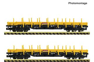 Fleischmann N (DC) DB AG 2-tlg. Set: Rungenwagen, DB AG