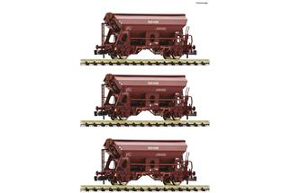 Fleischmann N DR Schwenkdachwagen-Set Tdgs, Ep. IV, 3-tlg.