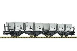 Fleischmann N SBB Behältertragwagen-Set BTs 50, Ep. III-IV, 2-tlg.