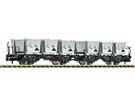 Fleischmann N SBB Behältertragwagen-Set BTs 50, Ep. III-IV, 2-tlg.