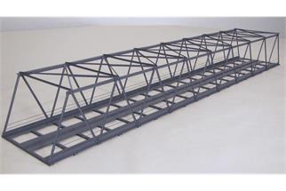 Hack H0 K81-2 Kastenbrücke schräg, 81 x 13.6 x 10 cm, 2-gleisig, 64 mm Gleisabstand