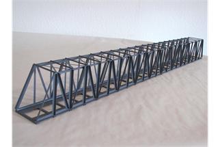 Hack H0 K99 Kastenbrücke schräg, 99 x 7.5 x 10 cm, massive Streben