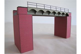 Hack H0 LT16 Blechträgerbrücke mit Widerlager, für C-Gleis, 16.5 x 6.4 x 3 cm