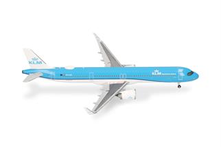 Herpa 1:200 KLM Airbus A321neo, PH-AXE Landkaartje / Map Butterfly