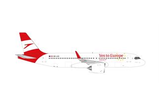 Herpa 1:500 Austrian Airlines Airbus A320neo, Yes to Europe, OE-LZO Seewinkel