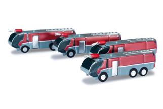 Herpa 1:500 Flughafenzubehör Feuerwehrfahrzeuge (Inhalt: 4 Stk.)