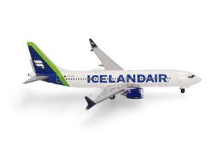 Herpa 1:500 Icelandair Boeing 737 Max 8, green tail stripe, TF-ICP Landmannalaugar