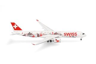 Herpa 1:500 Swiss Airbus A350-900, Wanderlust, HB-IFA Lausanne