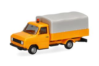 Herpa Basic H0 Ford Transit Pritsche/Plane, kommunalorange
