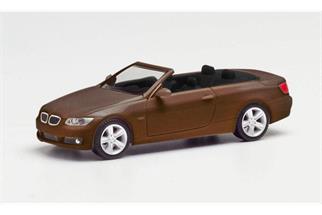 Herpa H0 BMW 3er Cabrio E93, Marrakesh braun metallic