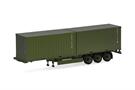Herpa H0 Containerauflieger mit 2x20'-Container, Bundeswehr