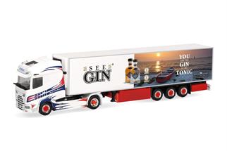 Herpa H0 DAF XG+ Kühlkoffer-Sattelzug, Aurich & Sohn Transport GmbH / SEE GIN