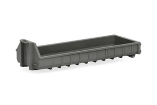 Herpa H0 flache Abrollmulde, grau (Inhalt: 2 Stk.)
