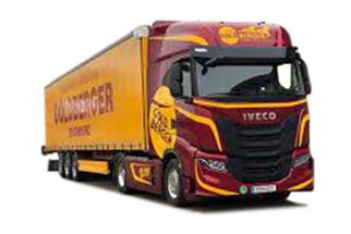 Herpa H0 Iveco S-Way Gardinenplanen-Sattelzug, Goldberger (Sonderserie AT)