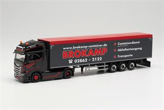 Herpa H0 Iveco S-Way Schubboden-Sattelzug, Brokamp