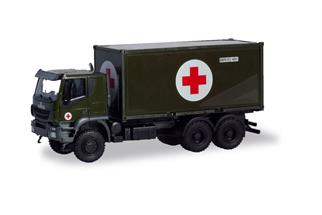 Herpa H0 Iveco Trakker 6x6 Abrollcontainer-LKW Bundeswehr