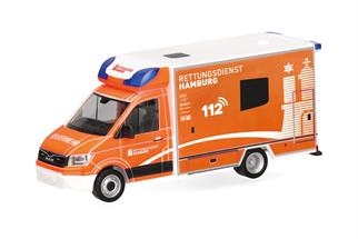 Herpa H0 MAN TGE Fahrtec RTW, Feuerwehr Hamburg