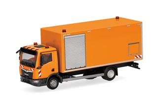 Herpa H0 MAN TGL CC Koffer-LKW, Fahrbahnreinigung
