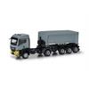 Herpa H0 MAN TGS TM Abraumcontainer-Sattelzug, grau/gelb