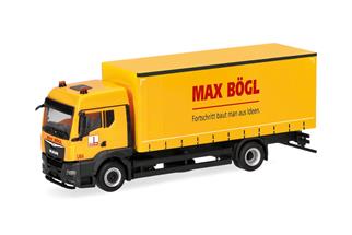 Herpa H0 MAN TGS TM Gardinenplanen-LKW, Max Bögl