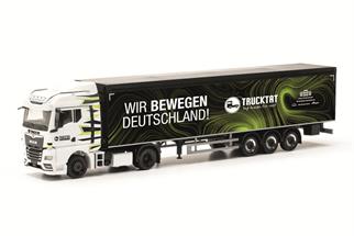 Herpa H0 MAN TGX GM Schubboden-Sattelzug, Trucktat / Wir bewegen Deutschland