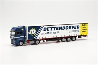 Herpa H0 MAN TGX GX Gardinenplanen-Sattelzug, Dettendorfer