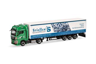 Herpa H0 MAN TGX GX Gardinenplanen-Sattelzug, Trost/Stiefler (Sonderserie A)