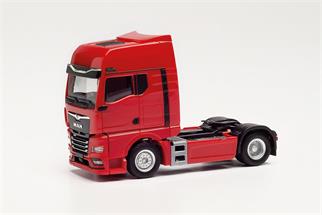 Herpa H0 MAN TGX GX Zugmaschine mit Spiegelkameras, rot