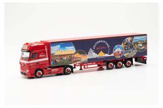 Herpa H0 MB Actros '18 Gigaspace Gardinenplanen-Sattelzug, Circus Monti (Sonderserie)