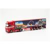 Herpa H0 MB Actros '18 Gigaspace Gardinenplanen-Sattelzug, Circus Monti (Sonderserie)