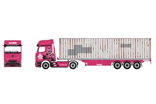 Herpa H0 MB Actros L ProCabin Gigaspace Container-Sattelzug, Glomb (Sonderserie Hamburg)