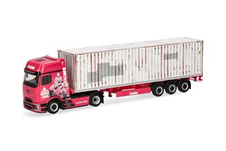 Herpa H0 MB Actros L ProCabin Gigaspace Container-Sattelzug, Glomb