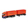 Herpa H0 MB Actros Streamspace 2.3 Abrollcontainer-Hängerzug, Deutrans