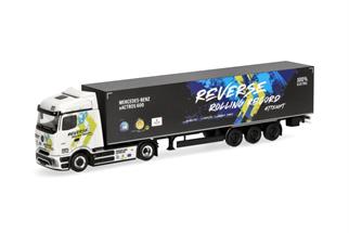 Herpa H0 MB eActros 600 ProCabin Koffer-Sattelzug, Reverse Rolling Record