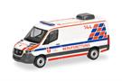 Herpa H0 MB Sprinter 18 Bus Flachdach, Berufsrettung Wien
