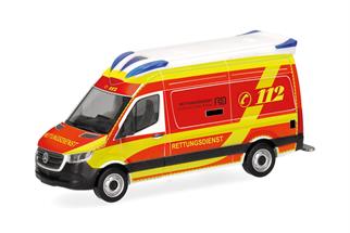 Herpa H0 MB Sprinter '18 Delfis RTW, Rettungsdienst Landkreis Elbe-Elster