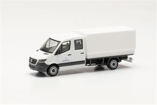 Herpa H0 MB Sprinter '18 Doppelkabine mit Plane, Bundeswehr Fuhrpark Service