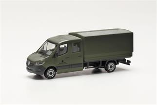 Herpa H0 MB Sprinter '18 Doppelkabine mit Plane, Bundeswehr