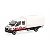 Herpa H0 MB Sprinter '18 Doppelkabine Pritsche/Plane, STRABAG