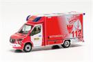 Herpa H0 MB Sprinter '18 Fahrtec RTW, ASB / Feuerwehr Essen