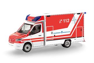 Herpa H0 MB Sprinter '18 Fahrtec RTW, Feuerwehr Bremerhaven