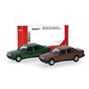 Herpa H0 MiniKit: MB 190E, achatgrün und braunmaron (Inhalt: je 1 Stk.)