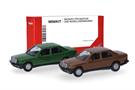 Herpa H0 MiniKit: MB 190E, achatgrün und braunmaron (Inhalt: je 1 Stk.)