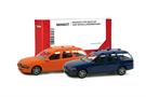 Herpa H0 MiniKit: MB G-Klasse, chinablau und currygelb (Inhalt: je 1 Stk.)