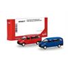 Herpa H0 MiniKit: MB Vito Bus 2003, rot und ultramarinblau (Inhalt: je 1 Stk.)
