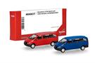 Herpa H0 MiniKit: MB Vito Bus 2003, rot und ultramarinblau (Inhalt: je 1 Stk.)